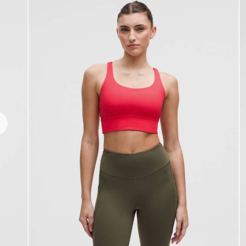 Lululemon Energy Longline Bra *Medium Support, B–D Cups Red Glow - Picture 2 of 10